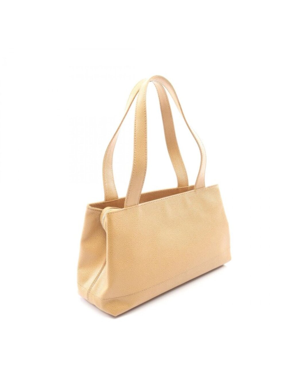 Chanel Tote CC Logo Beige Caviar Leather Handbag - Picture 2 of 10